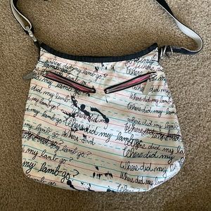 Gwen Stefani LeSportsac L.A.M.B. Purse Penmanship Where Did My Lamb Go Crossbody